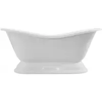 Ванна из литьевого мрамора Эстет Бостон FP00001046 179x74 см, отдельностоящая, на подиуме, белый