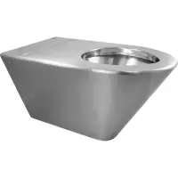 Унитаз подвесной Nofer 13011.S нержавеющая сталь