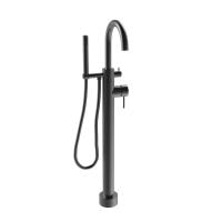 Смеситель напольный Paini Cox 78PZ136LM для ванны поворотный излив черный матовый PVD