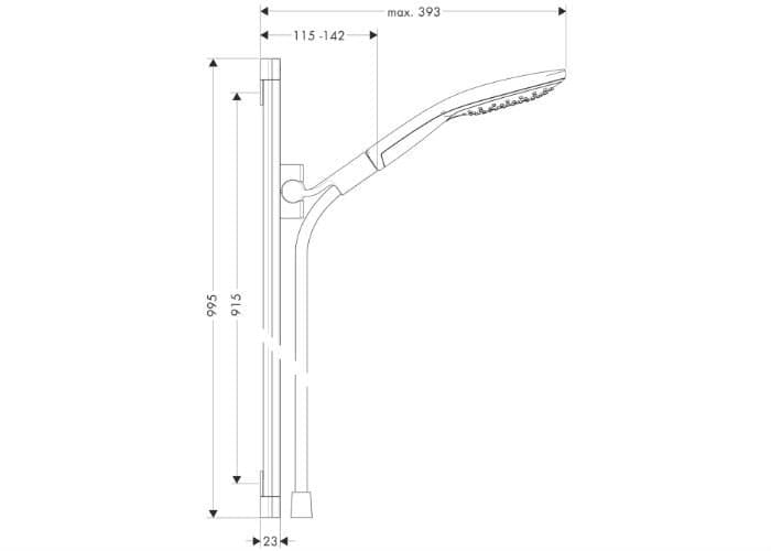 Душевой гарнитур hansgrohe Raindance Select S 150/Raindance Unica'S 0,90 м 26626000