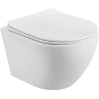 Унитаз подвесной BelBagno Marino BB7026CH-TOR/SC безободковый, торнадо, с сиденьем микролифт, белый