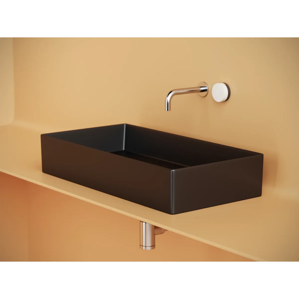Раковина-чаша Ceramica Nova Element CN6071MB 70,1x36,1 см, накладная, черный матовый