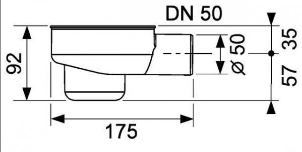 Сифон для душевого трапа Tece 650001
