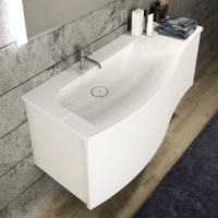 Тумба с раковиной Burgbad Sinea 1.0 121 WTU121E L F1767 C0001*1 белая глянцевая