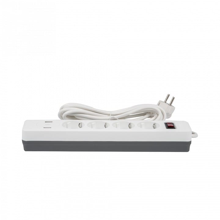 Сетевой фильтр Uniel S-GSR4-3 U2C1 WHITE/GREY UL-00012108