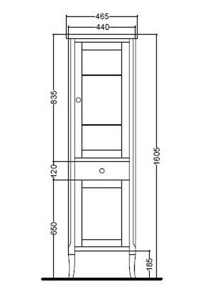 Шкаф-пенал KERASAN Retro 731530 bi mat