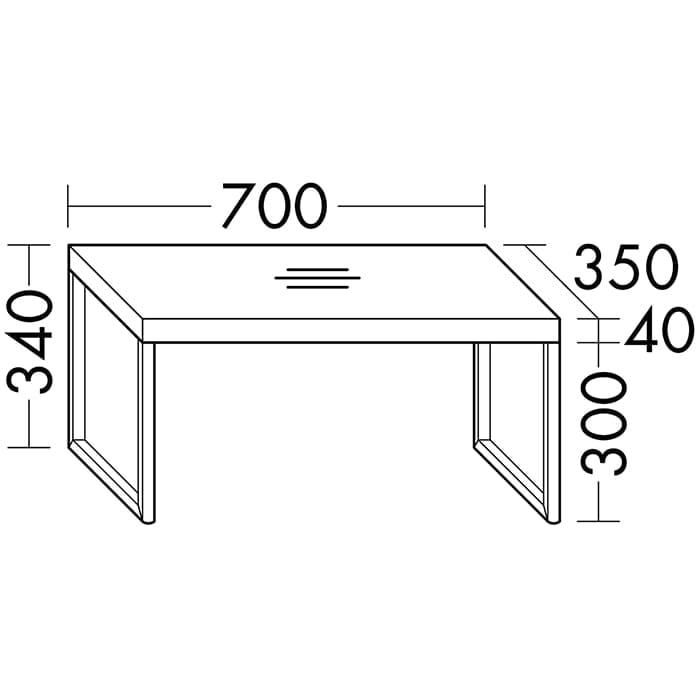 Скамья для ванной комнаты Burgbad Coco 70x35 BANB070 F2848 серая