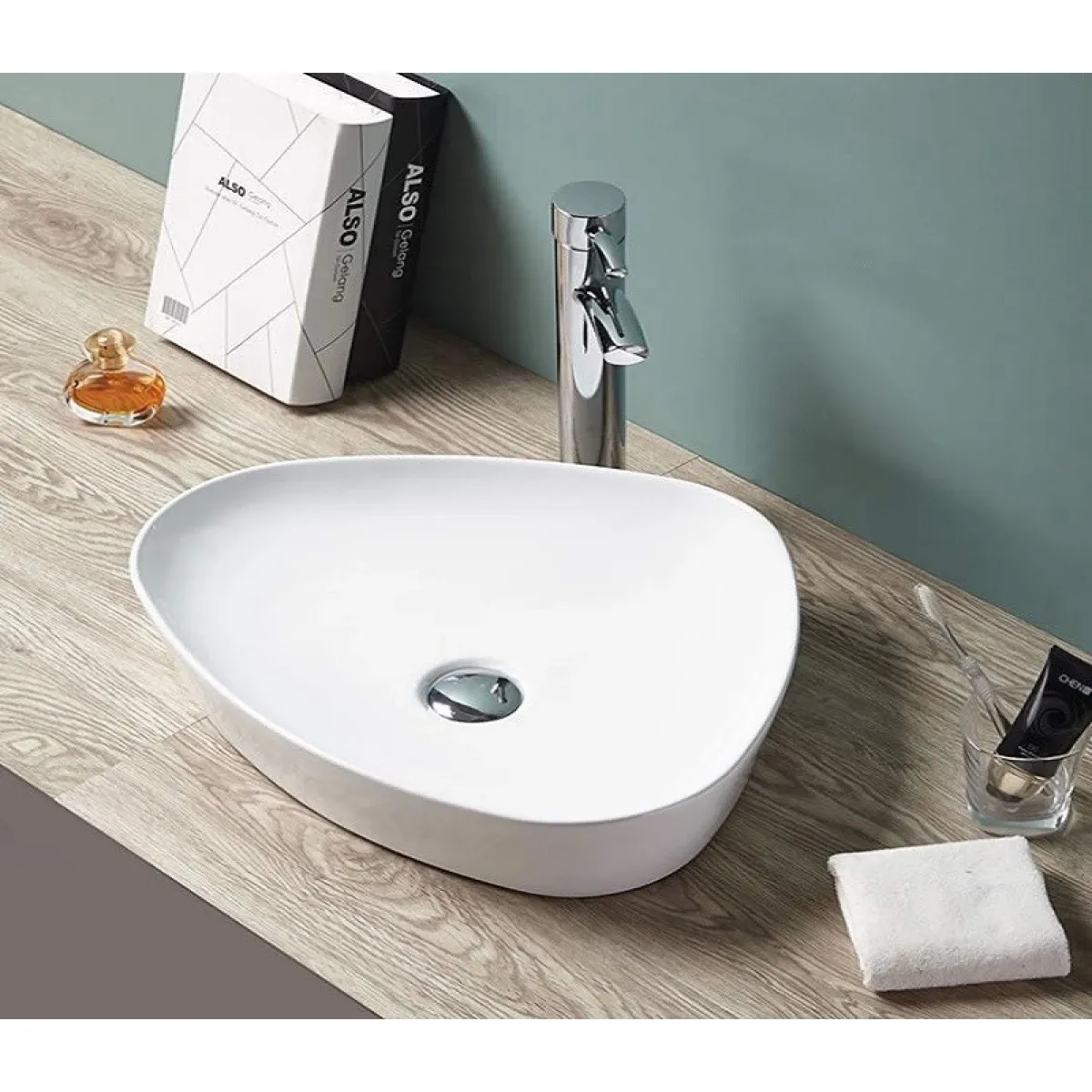 Раковина-чаша CeramaLux 9386 50,5x40,5 см, накладная, белый