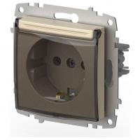 Розетка с заземлением с крышкой без рамки Elbi Eleсtriс Zena Vega 609-012500-218