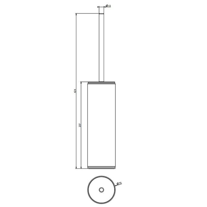 Туалетный ершик Gessi 316 54743#299 белый