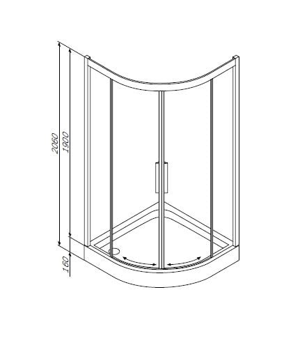 Душевой уголок AM.PM Like Twin Slide W80G-301-100MT
