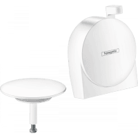Внешняя часть излива на ванну hansgrohe Exafill S 58117700 с набором для слива и перелива белый матовый