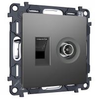 ТВ-розетка и розетка Ethernet RJ-45 без рамки Ambrella Volt ALFA MA662510