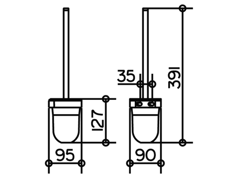 Туалетный ершик Keuco City.2 02764010100