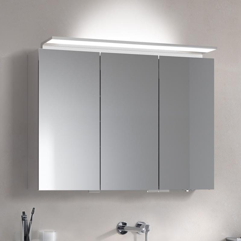 Шкаф зеркальный Keuco Royal L1 100 13604171302 с подсветкой анодированное серебро
