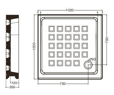 Душевой поддон KERASAN Retro 100x100 1340bi