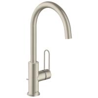 Смеситель для раковины Axor Uno 38036820 шлифованный никель