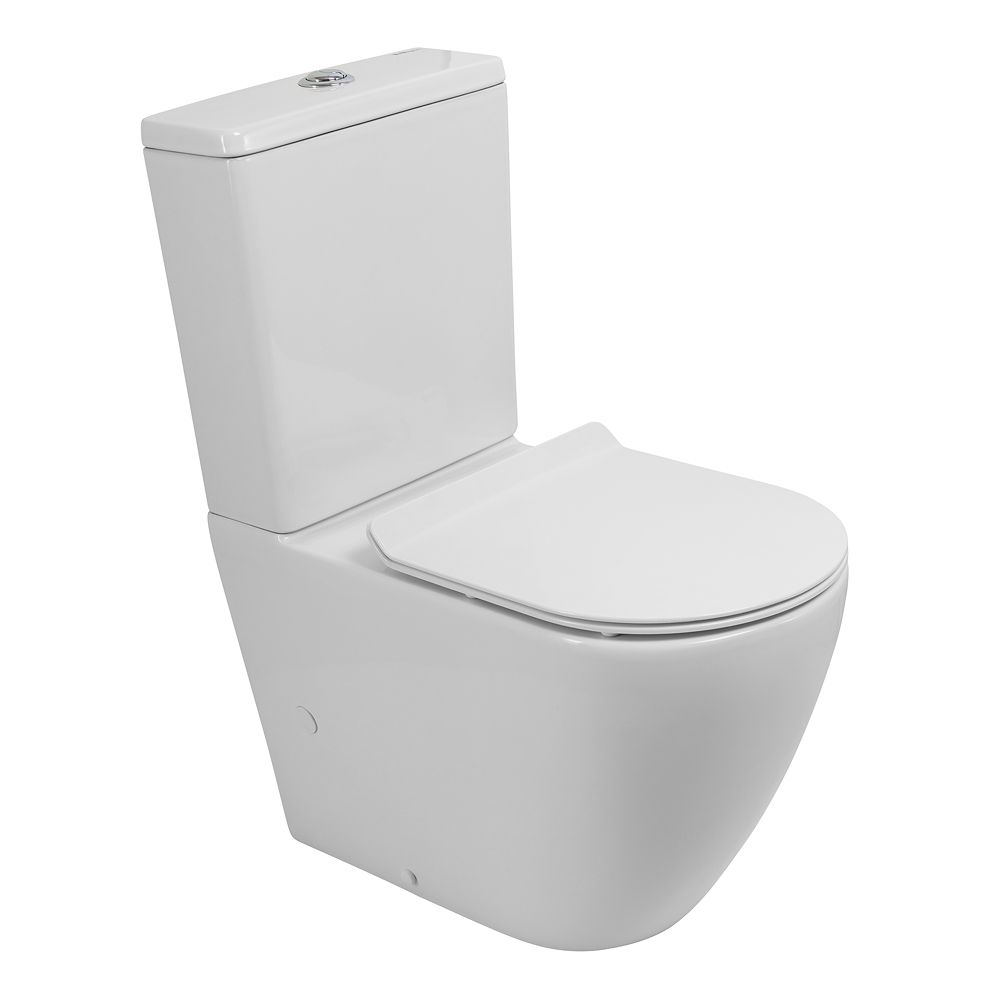 Унитаз-компакт безободковый со смывом TORNADO BelBagno SFERA-TOR BB2141CP-TOR с сиденьем BB2111SC