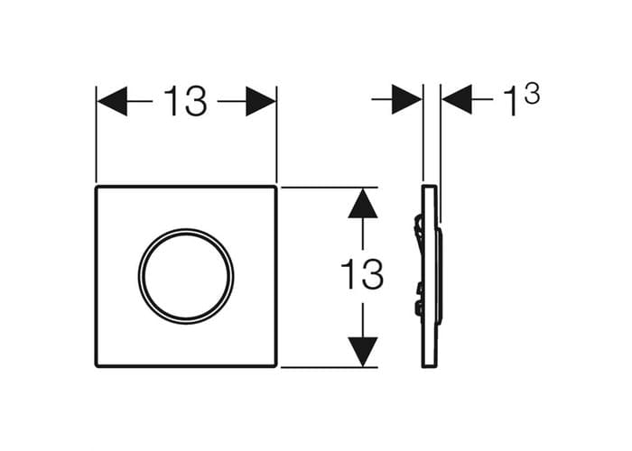 Клавиша смыва Geberit Sigma 10 116.015.KJ.1