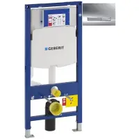 Инсталляция для унитаза Geberit Duofix Sigma 50 111.300.00.5 + 111.815.00.1 + 115.788.21.2 с кнопкой смыва, хром/нержавеющая сталь