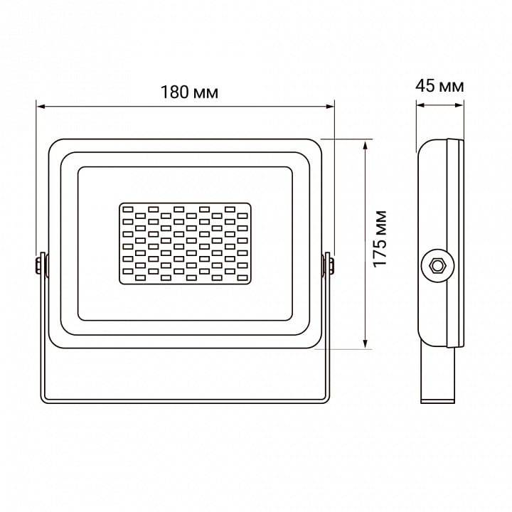 Настенно-потолочный прожектор Jazzway  PFL-SC-50W 3000K IP65