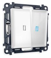 Выключатель двухклавишный с подсветкой без рамки Ambrella Volt Quant MA104020