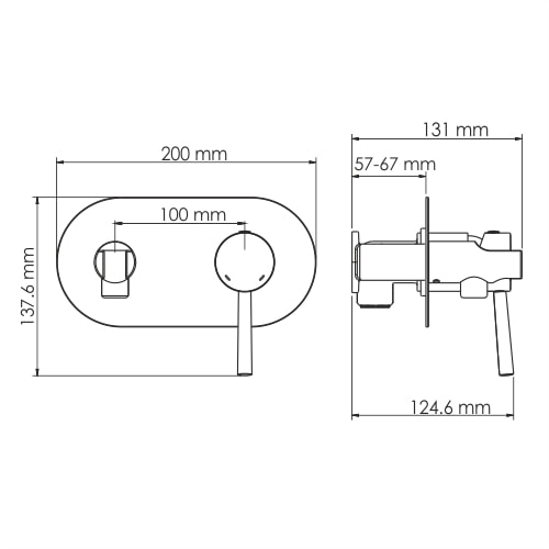Смеситель для душа с гигиенической лейкой WasserKRAFT Main 4138