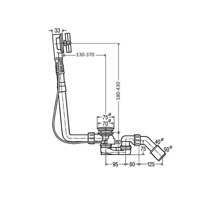 Слив-перелив для ванны Bette Multiplex M5 B602-000