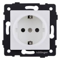 Розетка с заземлением, без рамки Kollinger  REA-002WM