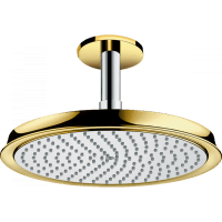 Верхний душ hansgrohe Raindance Classic AIR 240 мм 27405090 потолочное подсоединение 100 мм хром/под золото