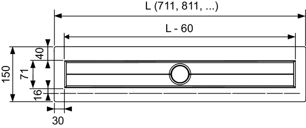 Дренажный канал Tece 601000