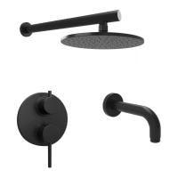 Душевой комплект Paini Cox 78PZSET26911BATHHEAD черный матовый