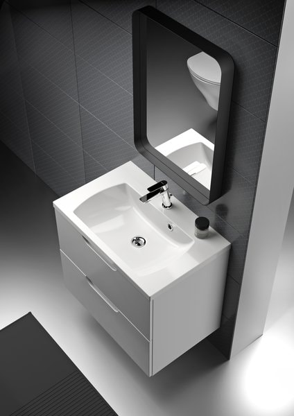 Зеркало Ravak Strip I 90 X000001572 с подсветкой черное