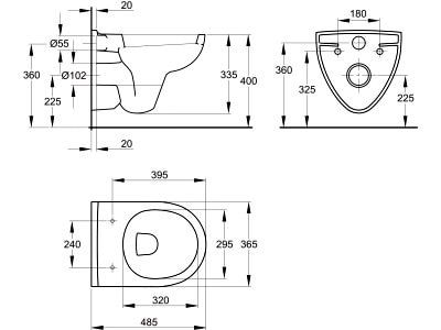 Подвесной унитаз Jacob Delafon ODEON UP E4705-00