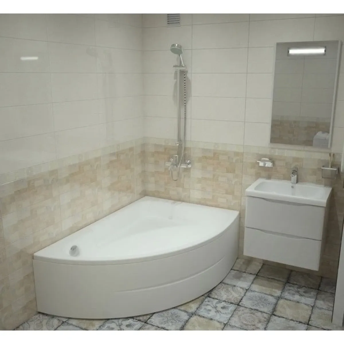 Акриловая ванна 150x100 см R Santek Гоа 1.WH11.2.032