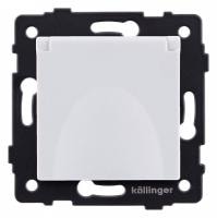 Розетка с заземлением с крышкой, без рамки Kollinger  REA-006WH
