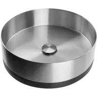 Раковина-чаша Abber Wasser Kreis AF2410BSP 40x40 см, накладная, сатин/черный матовый