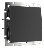 Выключатель проходной одноклавишный без рамки Werkel черный матовый W1112008