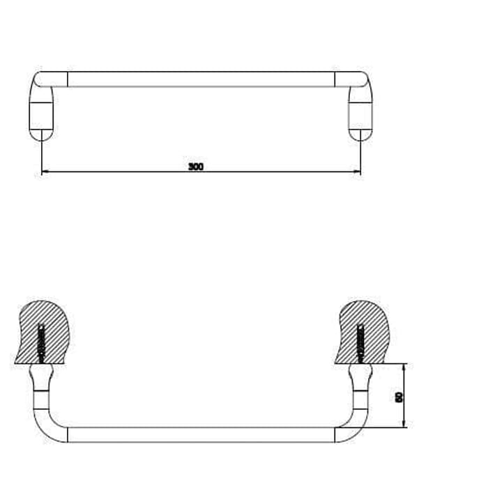 Полотенцедержатель Gessi Goccia 30 см 38097#031