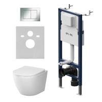 Комплект унитаза с инсталляцией AM.PM Like IS90251.801900 с клавишей смыва хром