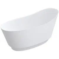 Ванна из литьевого мрамора Omnires Neo NEO158SWWBM 157,5x71,9 см, отдельностоящая, белый матовый