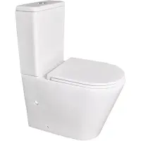 Унитаз-компакт Terminus Аврора 11F62x39W безободковый, торнадо, с сиденьем микролифт, белый