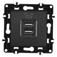 Розетка USB без рамки Arte Milano am-217 217.46-1.black