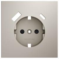 Накладка для розетки с заземлением и со шторками и 2хUSB type A и C Voltum S70 VLS001003