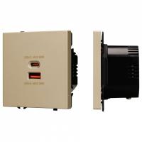 Розетка 2хUSB type A и C без рамки Arlight SCT 054318