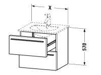 Тумба под раковину Duravit X-Large XL636302222 белая