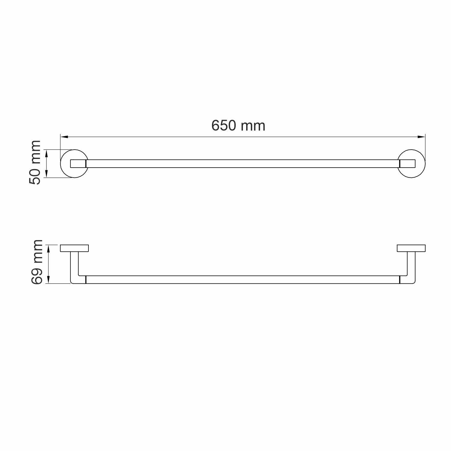 Аспе (Asphe) K-77730 Держатель полотенец одинарный
