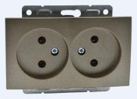 Розетка двойная без рамки Mono Electric Despina / Larissa 500-002305-121