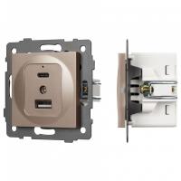 Механизм розетки 2хUSB type A и C Arlight SCT 049841