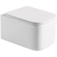 Унитаз подвесной Boheme Mane 970-SET-W безободковый, с сиденьем микролифт, белый